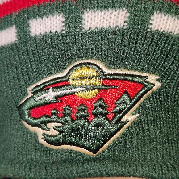 NHL Minnesota Wild Embroidered Logo Ear Flap Winter Unisex Skull Beanie main image 5
